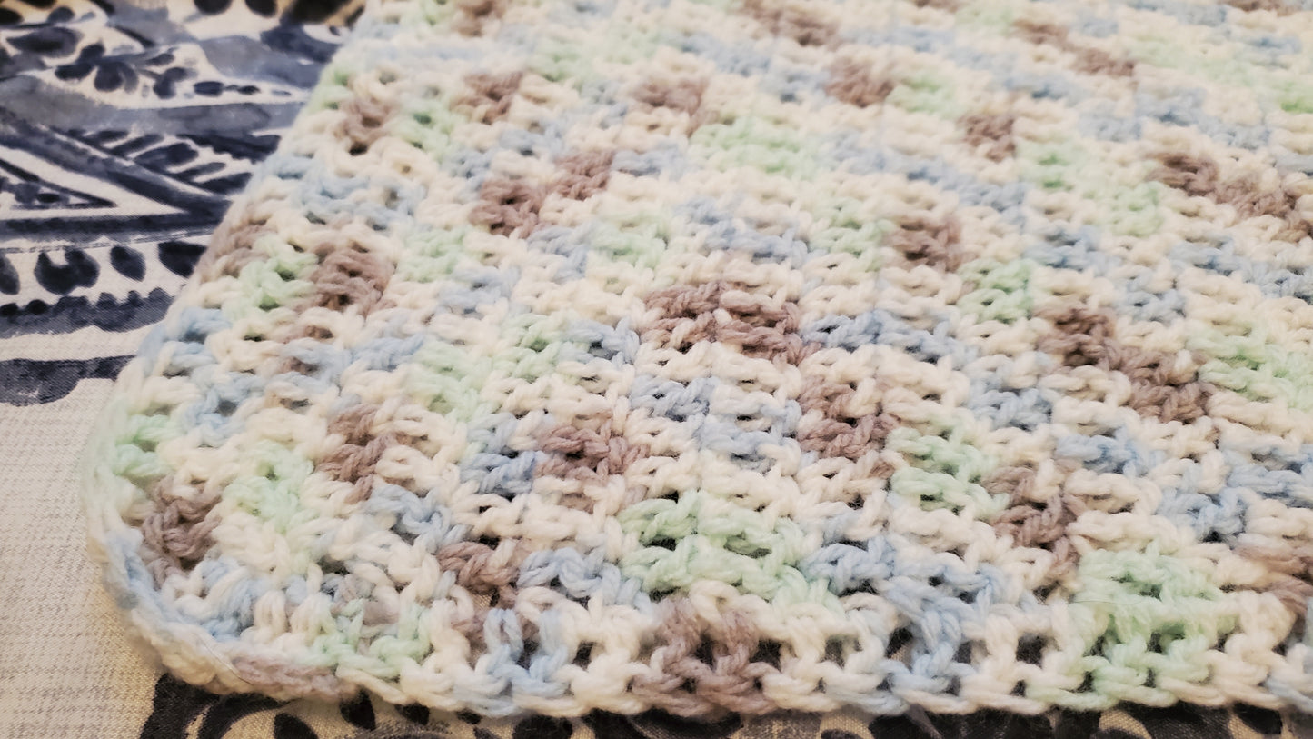 Dc Blue/Green/Grey/White Afghan (3)
