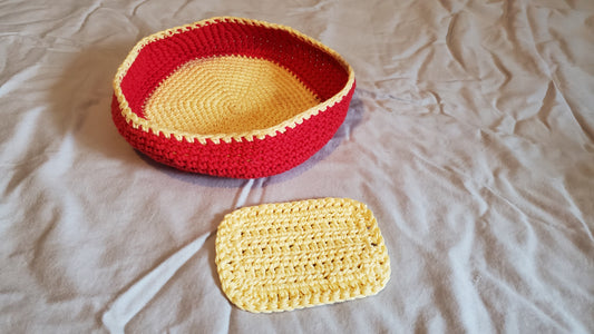 Yellow and Red Fruit Bowl Set