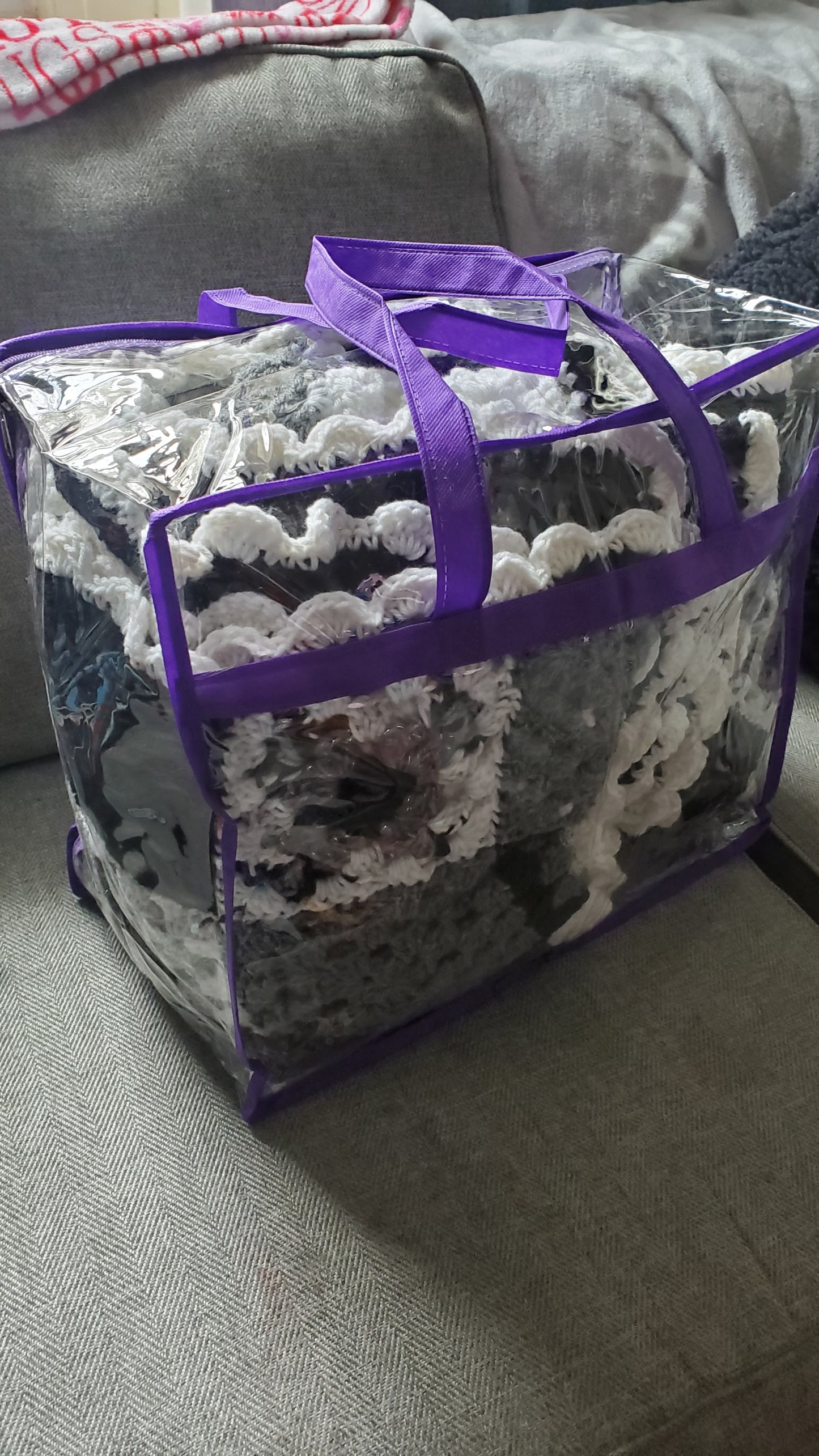 Black and White Afghan Set