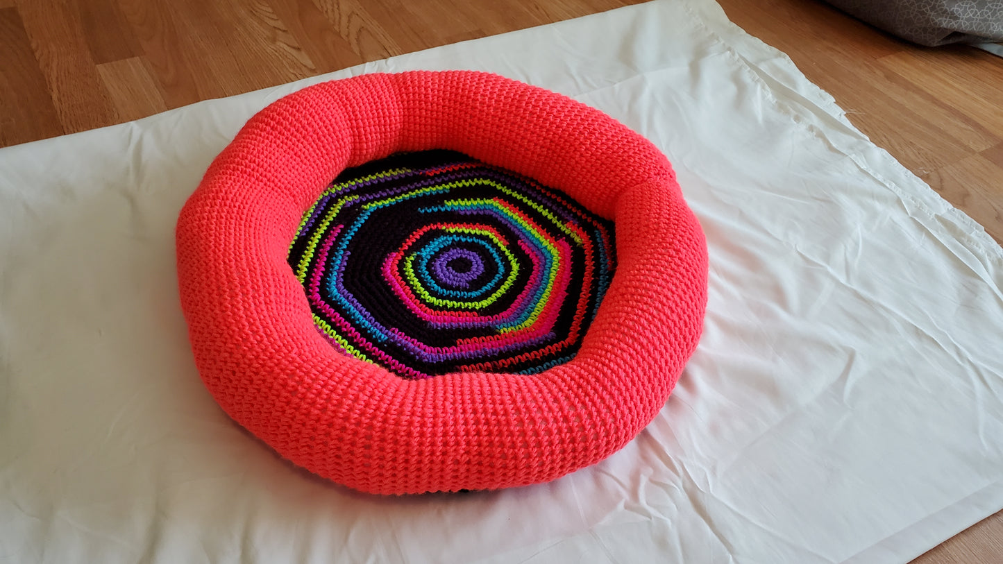 Neon Pink Cat Bed