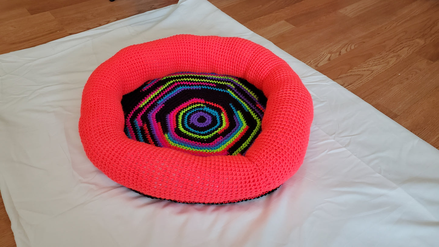 Neon Pink Cat Bed