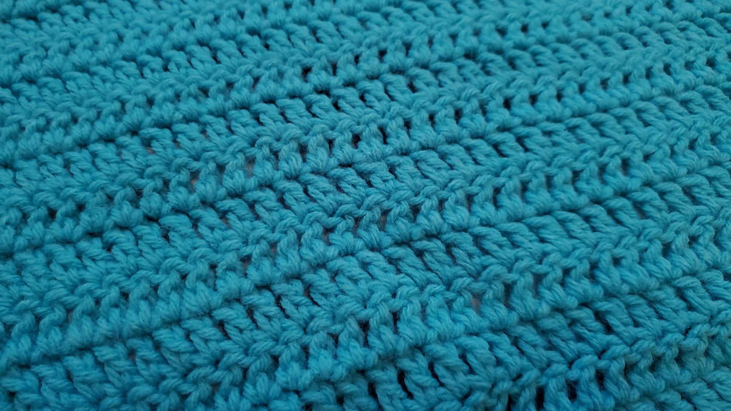 Simple Blue Afghan