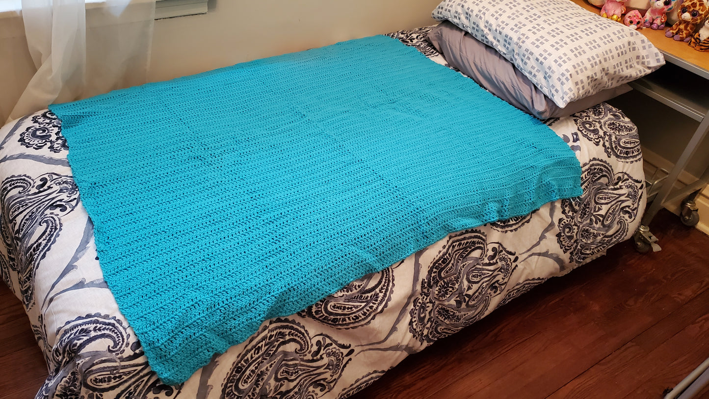 Simple Blue Afghan