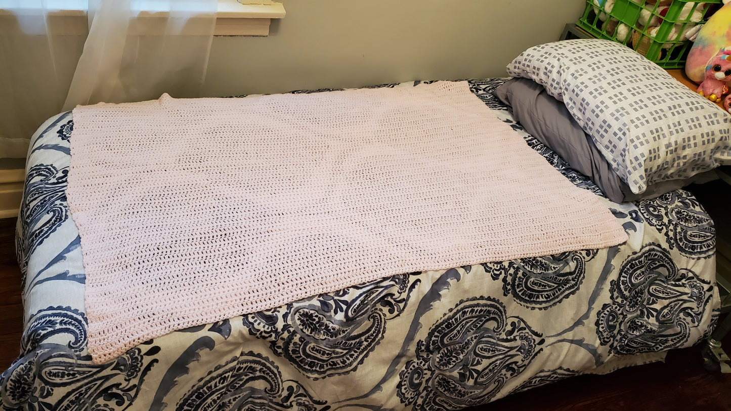Fine Light Pink Afghan