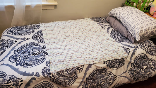 Dc Blue/Green/Grey/White Afghan (2)