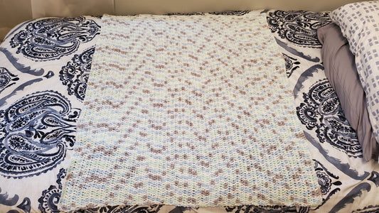 Dc Blue/Green/Grey/White Afghan (2)