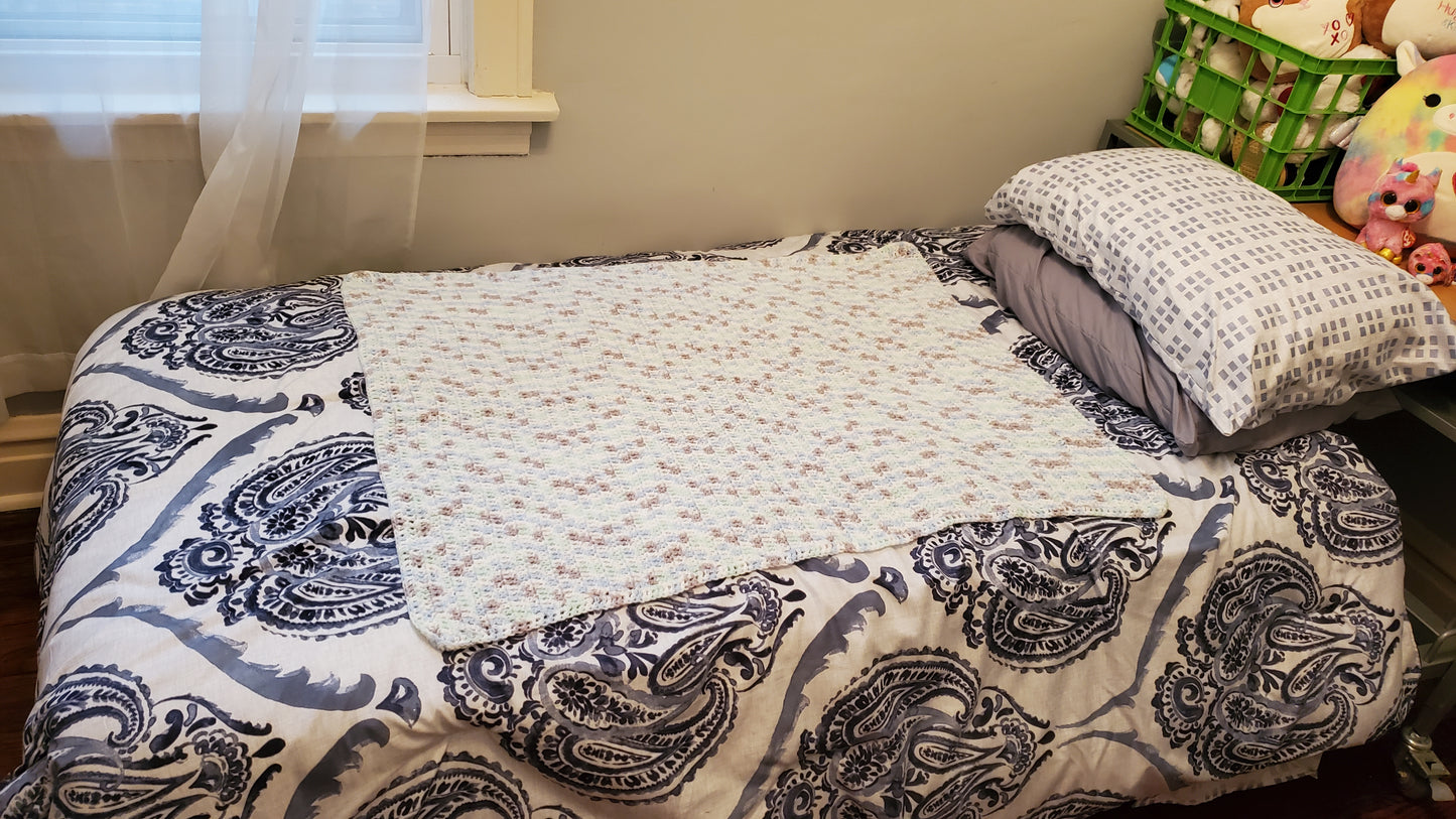 Dc Blue/Green/Grey/White Afghan (3)