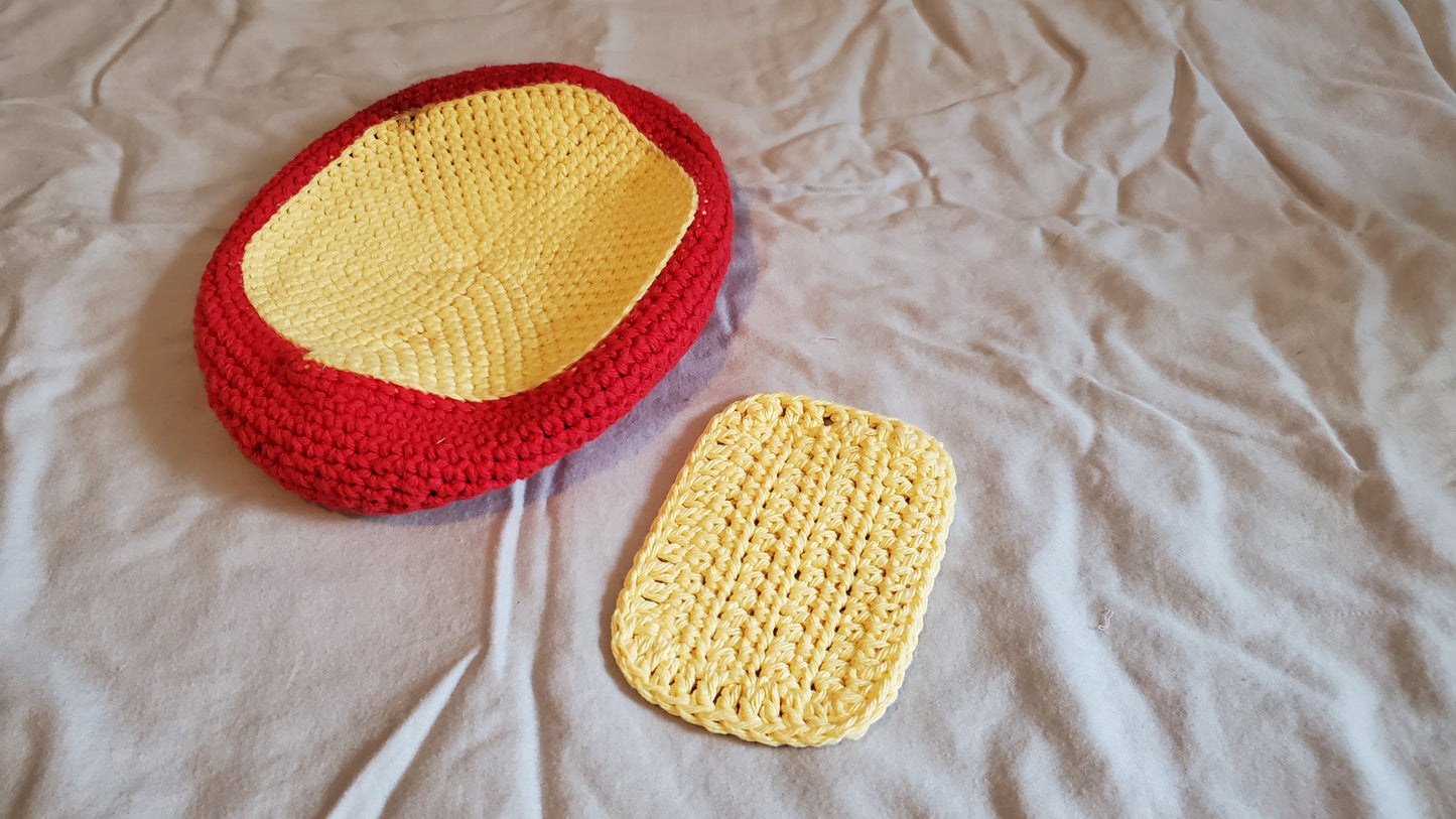 Yellow and Red Fruit Bowl Set